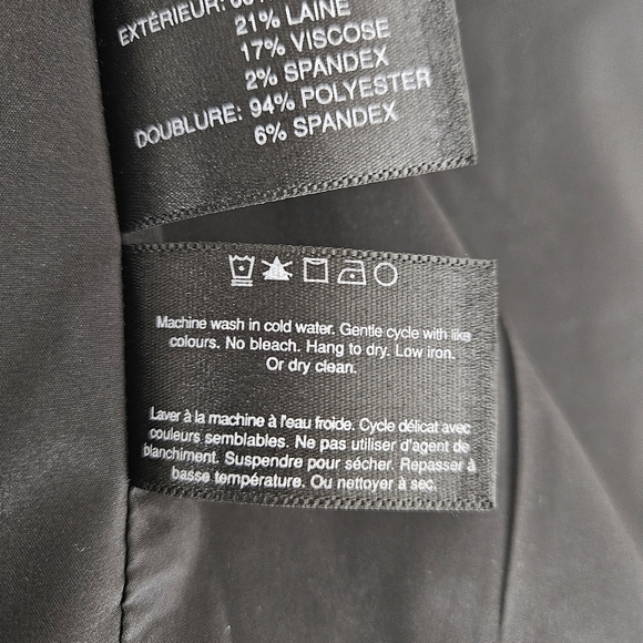 Club Monaco Blazer Wool Gray Pinstripe Long Sleeve 1 Button Career Jacket 4 - Picture 7 of 7